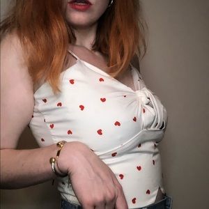 🌈SOLD🌈 Zaful Red Heart Crop